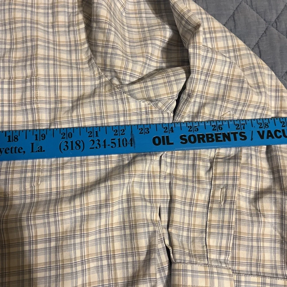 Peter Millar‎ Blue and White Plaid Button Down Shirt